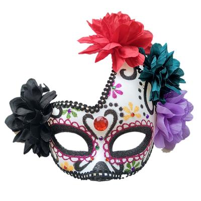 Day of The Dead Masquerade Mask Halloween Flower Ghost Mask Cosplay Performance Carnival Party
