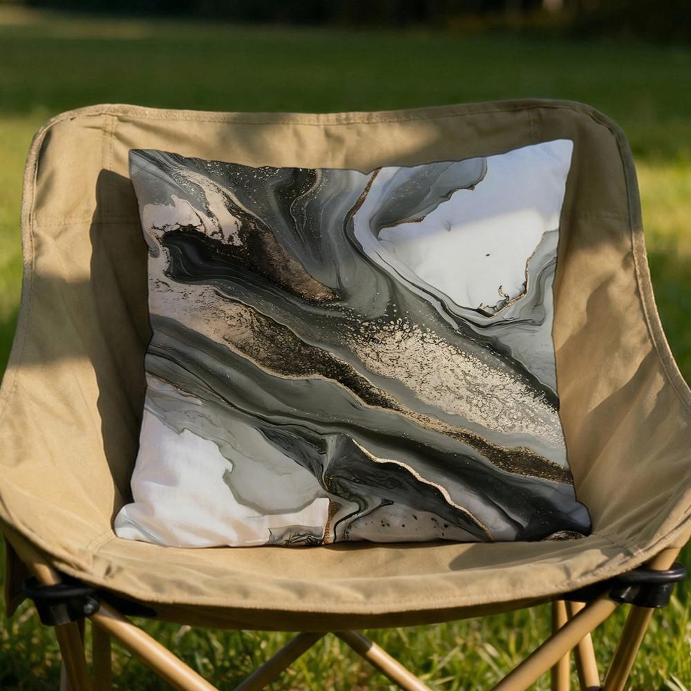 Minimalist Marble Patterned Cushion Cover Soft Reversible  Durable Pillow Cover  MultiScene Use for Home  Car Daily Comfort