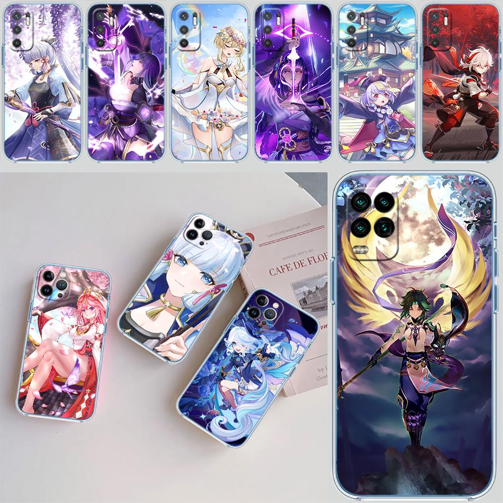 Genshin Impact Art Transparent Phone Case for Motorola Moto Edge 20 30 40 50 S30 Fusion Ultra Pro Neo Lite + G200 G23