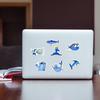 50pcs Cartoon Blue Animal Graffiti Stickers for DIY Notebooks and Luggage Decoration - Trending New Designs