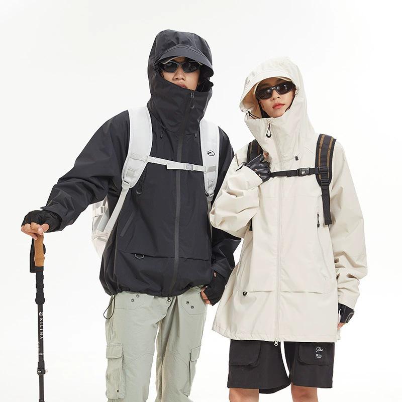 Shan Kebo Couple's Windproof Waterproof Outdoor Jacket - Men's and Women's Spring/Autumn Hiking Coat