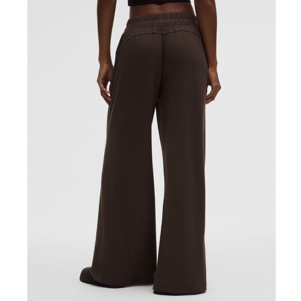 Lululemon Becalm Mid Rise Wide Leg Pant Walnut Crunch