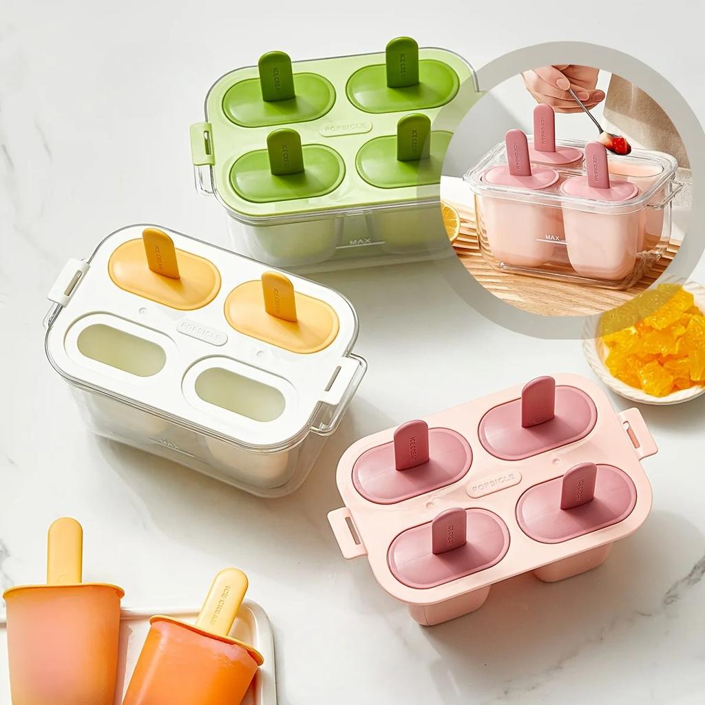 Ice Cream Mold DIY Double Layered Ice Cream Sandwich Chocolate Dessert Popsicle Moulds Tray Ice Cube Maker Homemade Tools