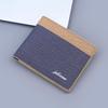 Men's Bi-fold Canvas Leather Wallet with Card Holder