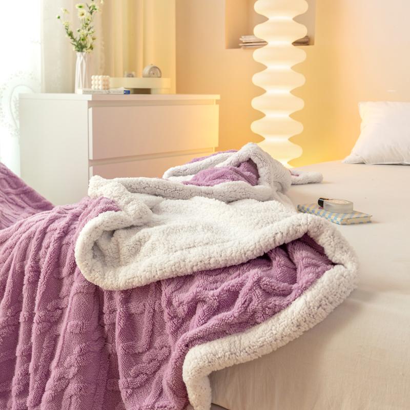 Flannel Double-sided Blanket, Soft Warm Polyester 100% for Winter, 100x150 150x200 200x230