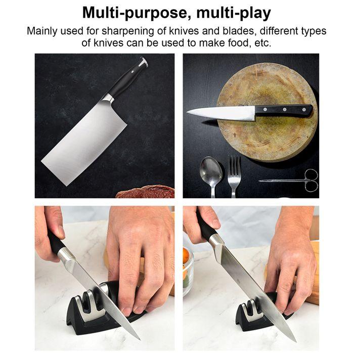 Aiguiseur de couteaux - GIGICIAL - Lot de 2 - Mini - Portable - Céramique et acier tungstène