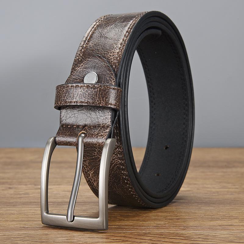 Belt Men's Needle Buckle Retro Belt Fashionable Casual Pu Men's Wide Belt Versatile Pants Belt New Belt