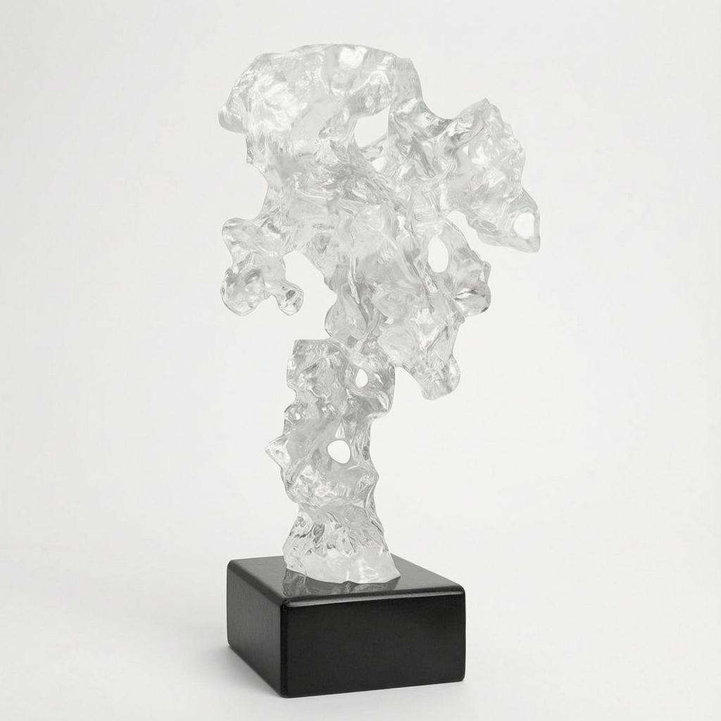 Abstract Sculpture with Base Modern Chinese Resin Rock-Like Statue