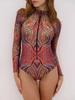 Women's UPF Long Sleeve Ice Silk Zipper Swimsuit - Quick-Drying, Sporty, Sexy One-Piece