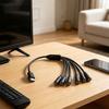 1 To 5 Ways USB Type C To 3.5mm TRS Female Multi Audio Headphone Stereo Cable Headset Splitter Cable for Phones Headsets Speaker