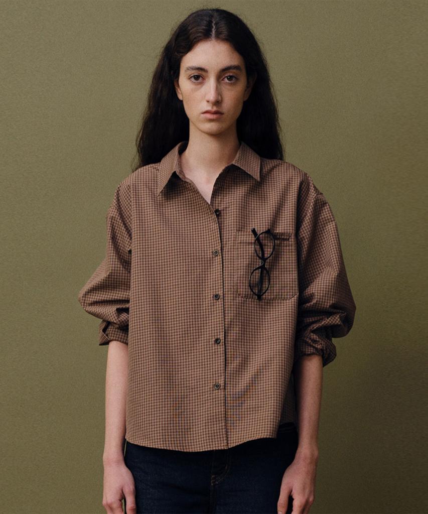 Beiodeu Classic Check Shirts_Brown