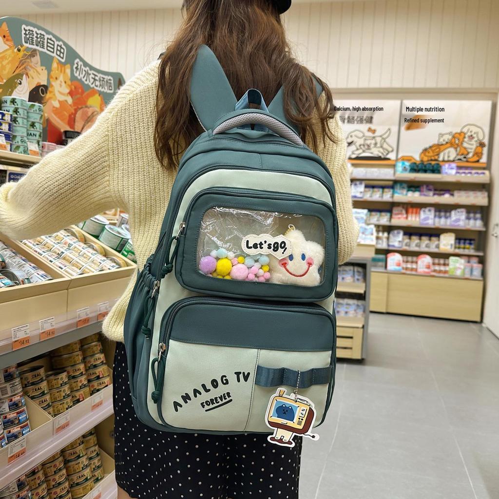 Mori Style Large-Capacity Backpack for Junior and High School Girls