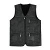 Male Winter Thick Warm Genuine Sheepskin Leather Vests Casual Men Natural Sheepskin Leather Gilets New Fashion Real Leather Vest
