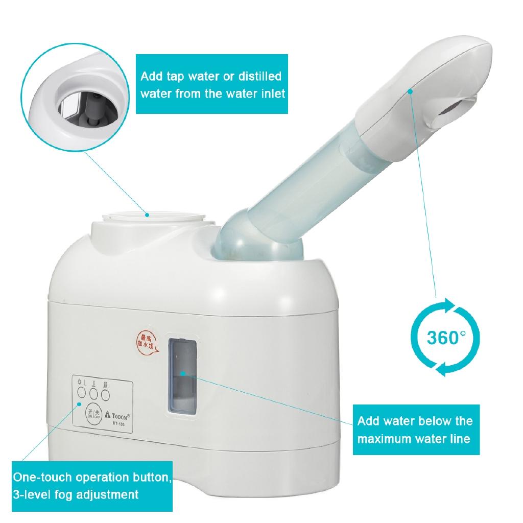 Home Facial Steamer Use Herbal Vaporizer Aroma Ozone Face Sauna Thermal Steam Humidifier Whitening Moisturizing Skin Care Tool 220V