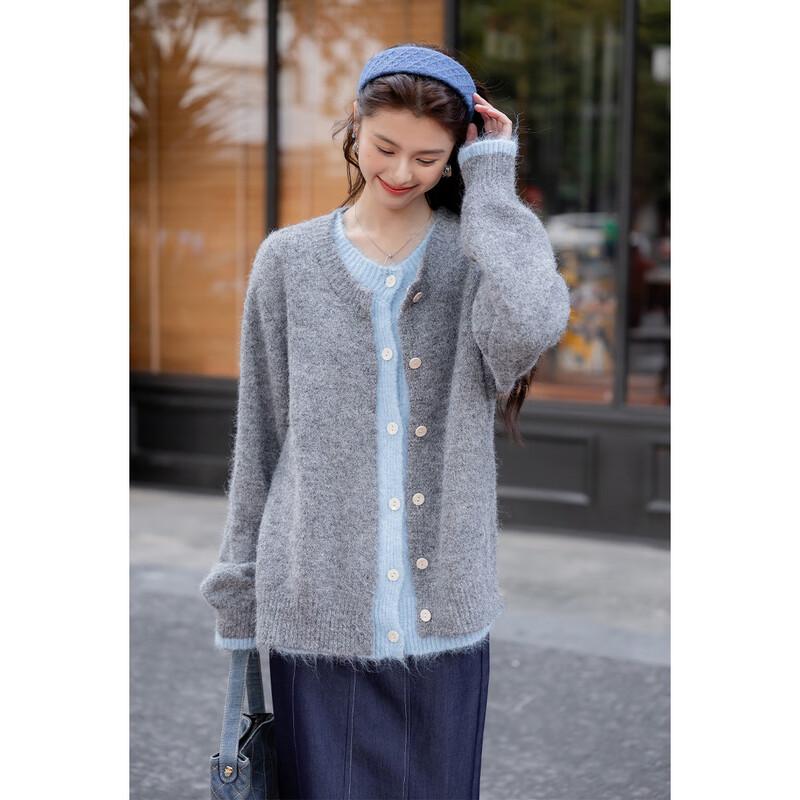 Mokana Color-Block Faux Two-Piece Knit Sweater