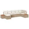 Garden Sofa Set with Cushions 8 Pcs Beige and Cream Poly Rattan
