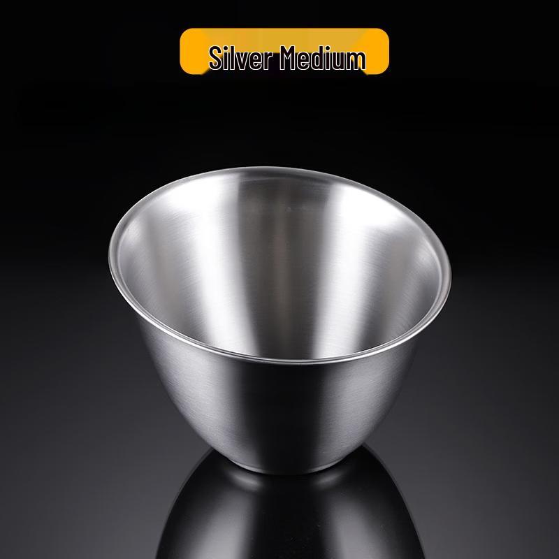 ZISIZ 17cm Silver Salad/Dressing Bowls, Set of 2