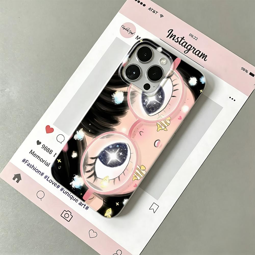 Phone Case For Iphone 17 Air 11 Pro Max 13 15 Plus 12 14 16 Absorbent Heavy Duty Anti Break Little Girl With Shining Eyes Cover