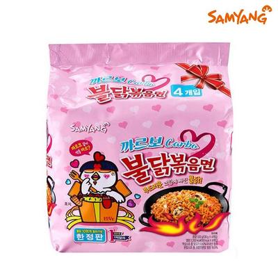 Samyang Carbo Hot Chicken Skonis Ramen maišelyje 130g (4 pakuotės)