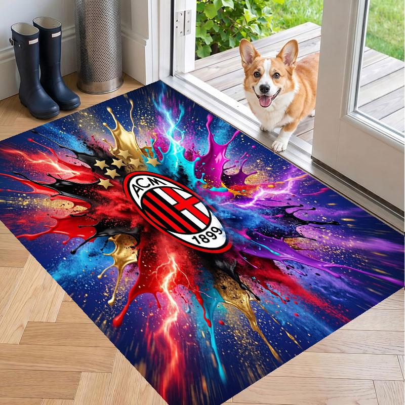 Soft Floor Carpet AC Milan Pattern Area Rug Decorative Mat For Home Room Decoration