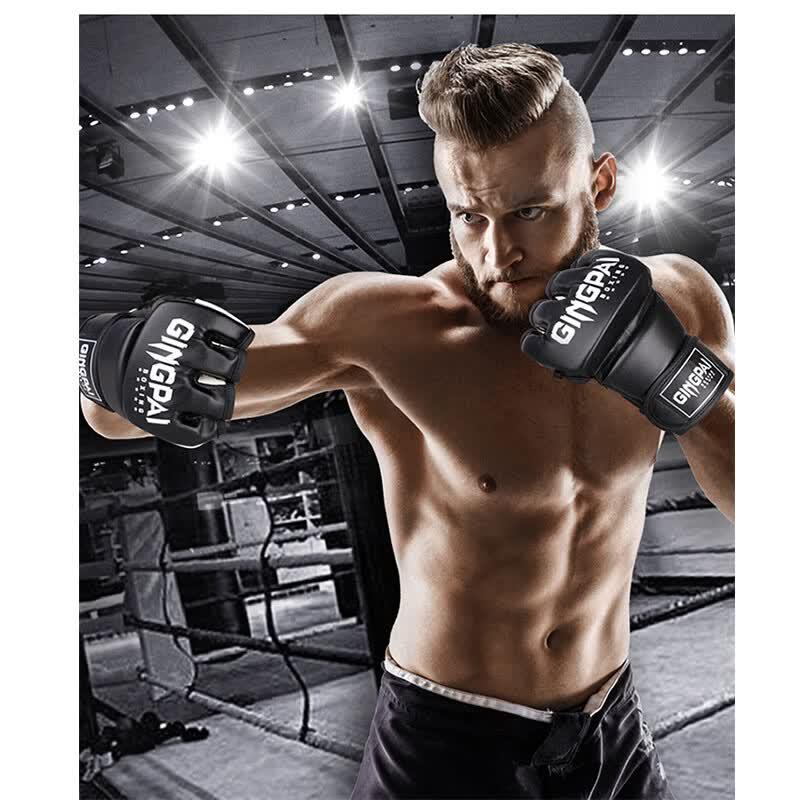 Jingpai Adult Half-Finger Combat Gloves