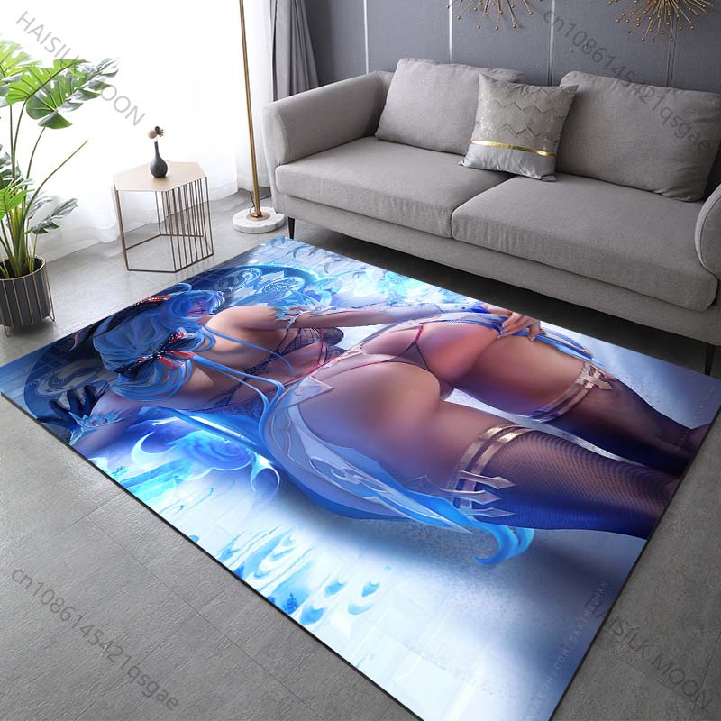 Multiple Sizes Sexy Anime Girl Carpet for Living Room Bedroom Bathroom Mat Creative Doormat Sofa Home Decor Large Size