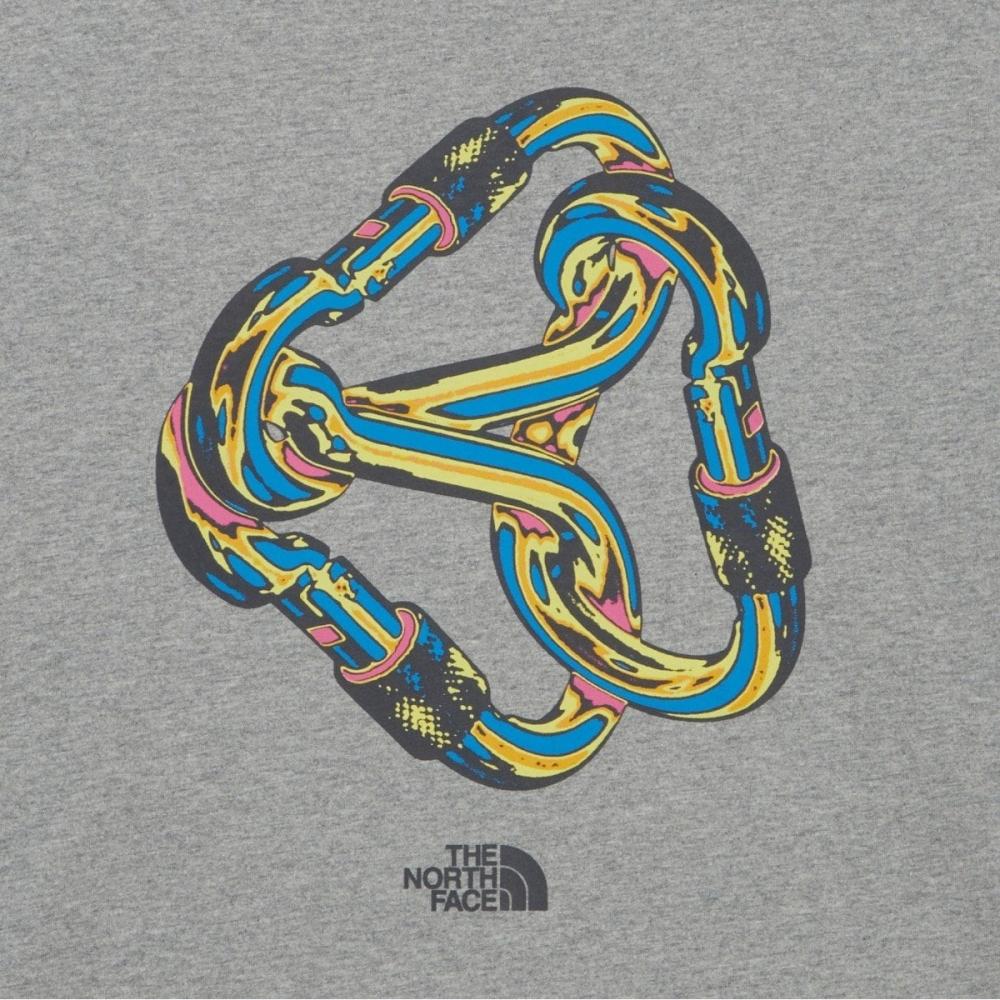 The NorTh Face NT7Tr70a Men S Carabiner Long Sleeve T ShirT Melange Grey