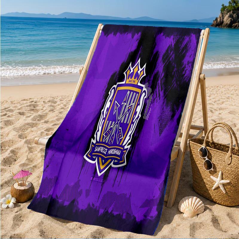 Fußballverein Wappen Aufgedrucktes Mikrofaser Strandtuch, Weich Und Saugfähig, Schnelltrocknend, Ideal für Sommerreisen, Strand-Essential, Schwimmbad