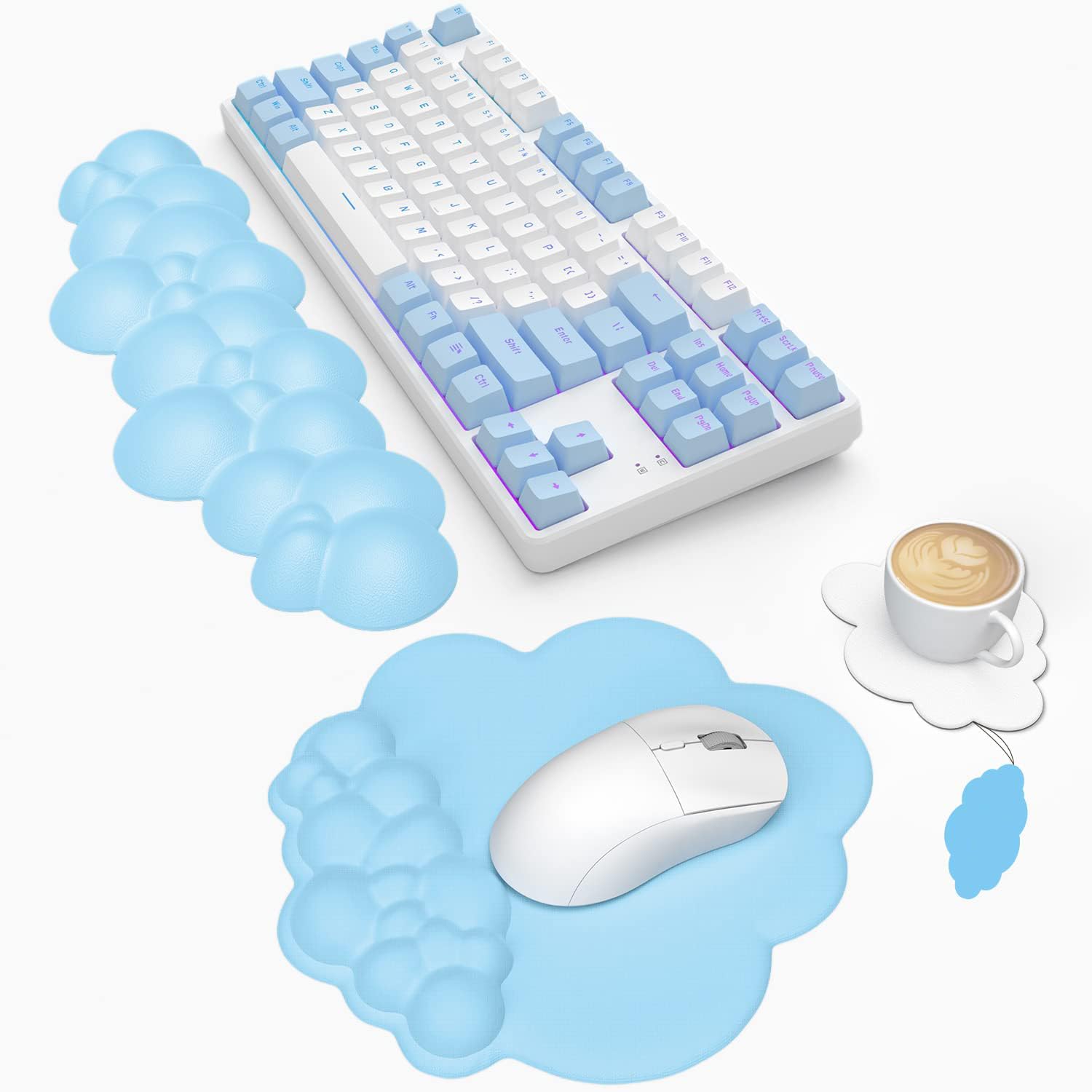 

MAMBASNAKE Клавиатура для запястья Встроенная мышь для запястья Пена с памятью для рук Эргономичная Уменьшает Облегчает С массажем Подставка для запястья для отдыха, отдыха, коврик,