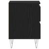 Nightstand Black Oak 40 x 35 x 50 cm Engineered Wood