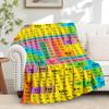 1pc Periodic Table,Chemistry,Elements Digital Print Flannel Blanket - Contemporary Style, Suitable for All Seasons, Perfect for Home, Travel
