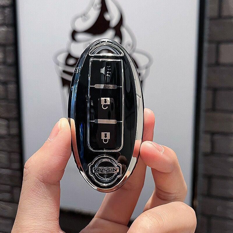 TPU Key Cover for Nissan Models: Sylphy, X-Trail, Teana, Qashqai, Tiida, Terra - Hot-Selling Car Shell.
