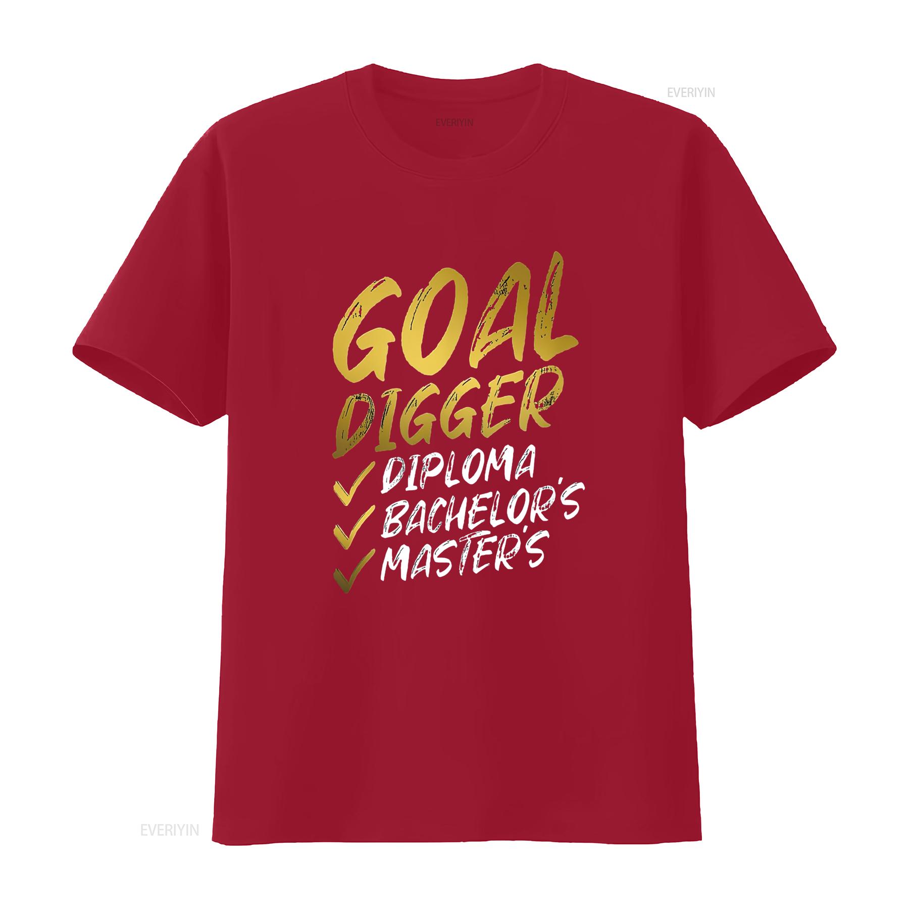 

Class Of 2021 Goal Digger High School College Graduation T Shirt vintage Washed Slightly designer clothes Versatile streetwear S