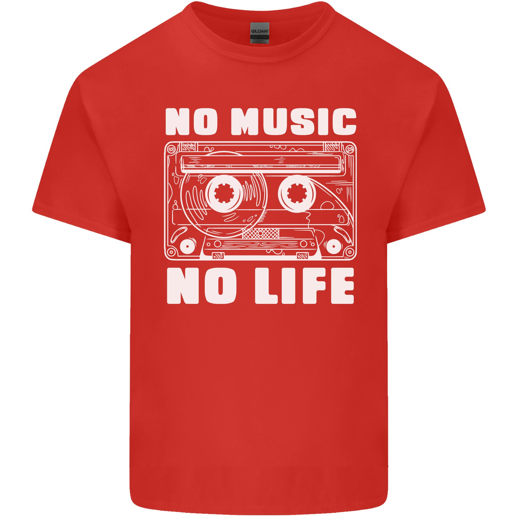 No Music No Life Retro Audio Cassette Unisexs Light Cotton TShirt S