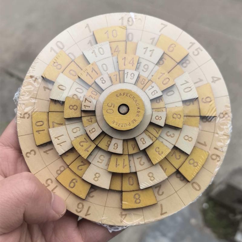 Creative Turntable Number Puzzles Wooden Brain Teasers For Kids Adults Difficult Math Games Iq Test Toys Educational Gifts