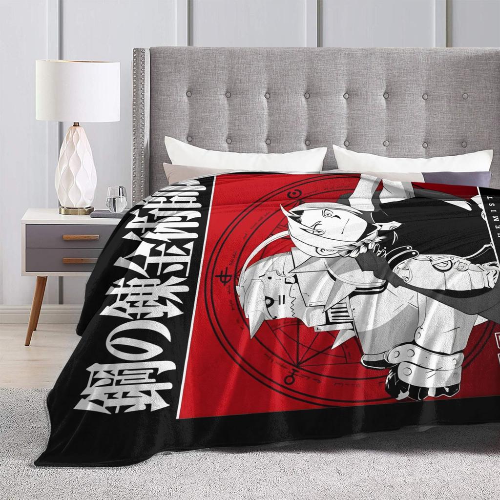 Fullmetal Alchemist Blanket Cover Flannel Anime Manga Warm Throw Blankets for Bedding Couch Bed Rug