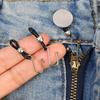 5/50pcs Adjustable Jeans Zipper Buckle Universal Silicone Jeans Zipper Hooks DIY Elastic Clasp Convenient Trousers Fastener