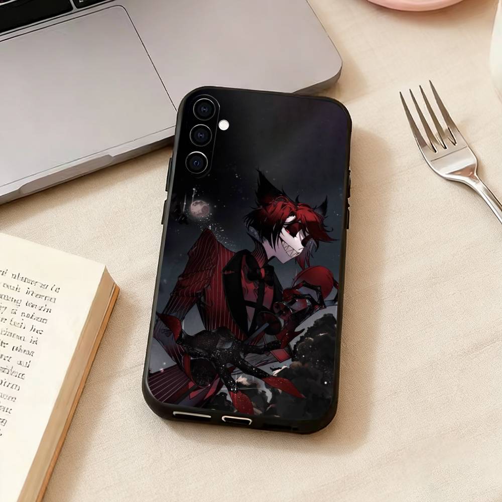 Hazbin H-Hotel-l A-Alastor Phone Case Black Silicone Soft For Samsung Galaxy A73,A72,A71,A70,A53,A52,A51
