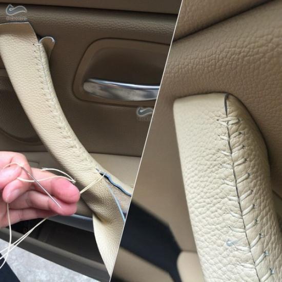 L/R For BMW 3 4 Series 320 318 325 M4 Hand Sewing Door Panel Handle Pull Cover