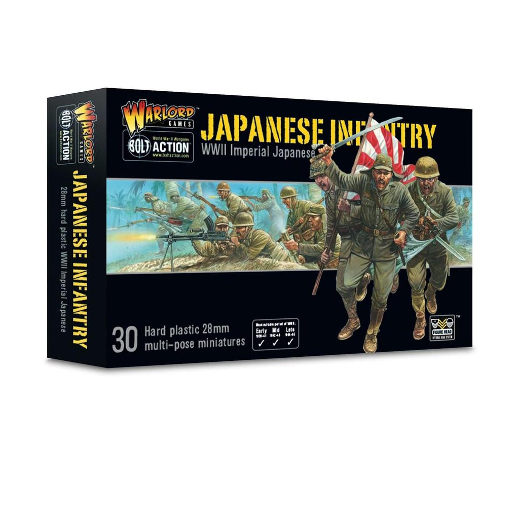 Warlord Action Japanese Infantry Assembly Kit Games/Bolt 1/56 (30 Figures) WLGWGB-JI-02 (Personnel)