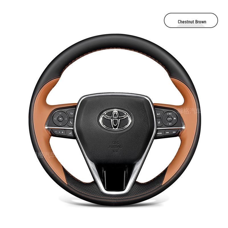 Custom Hand-Stitched Steering Wheel Cover for Toyota Camry, Corolla, RAV4, and Wildlander