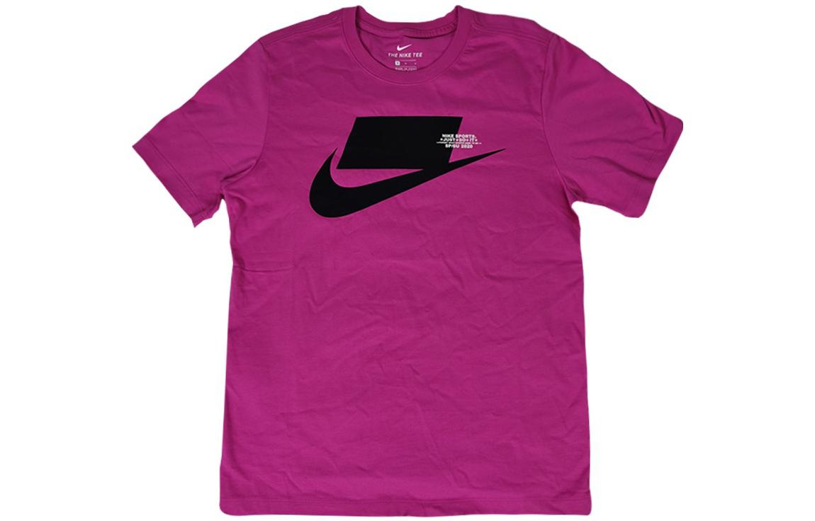 Nike T Shirts Men s Purple Crew Neck Moderate Straight Fit CK2227-623 L