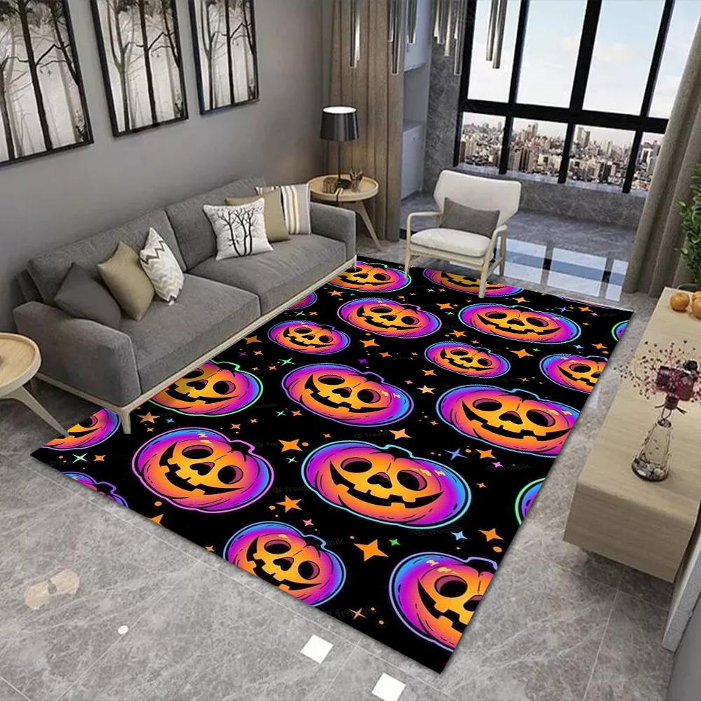Halloween Print Floor Mat, Non-Slip Door Rug for Living Room Carpet Festive Home Decor for Xmas, Halloween Home Decor