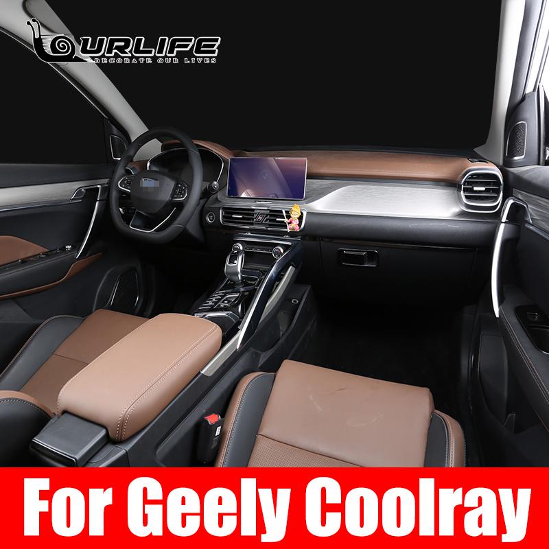 For Geely Coolray - Car Styling Internal Gear Box Panel Outlet Windows Control Interior Sticker Auto Frame