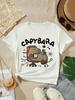 2025 Capybara Tshirt Kids Children TShirt capibara Cartoons Clothes Kid Girl Boy Capybaras T Shirt Baby Casual Top Clothes