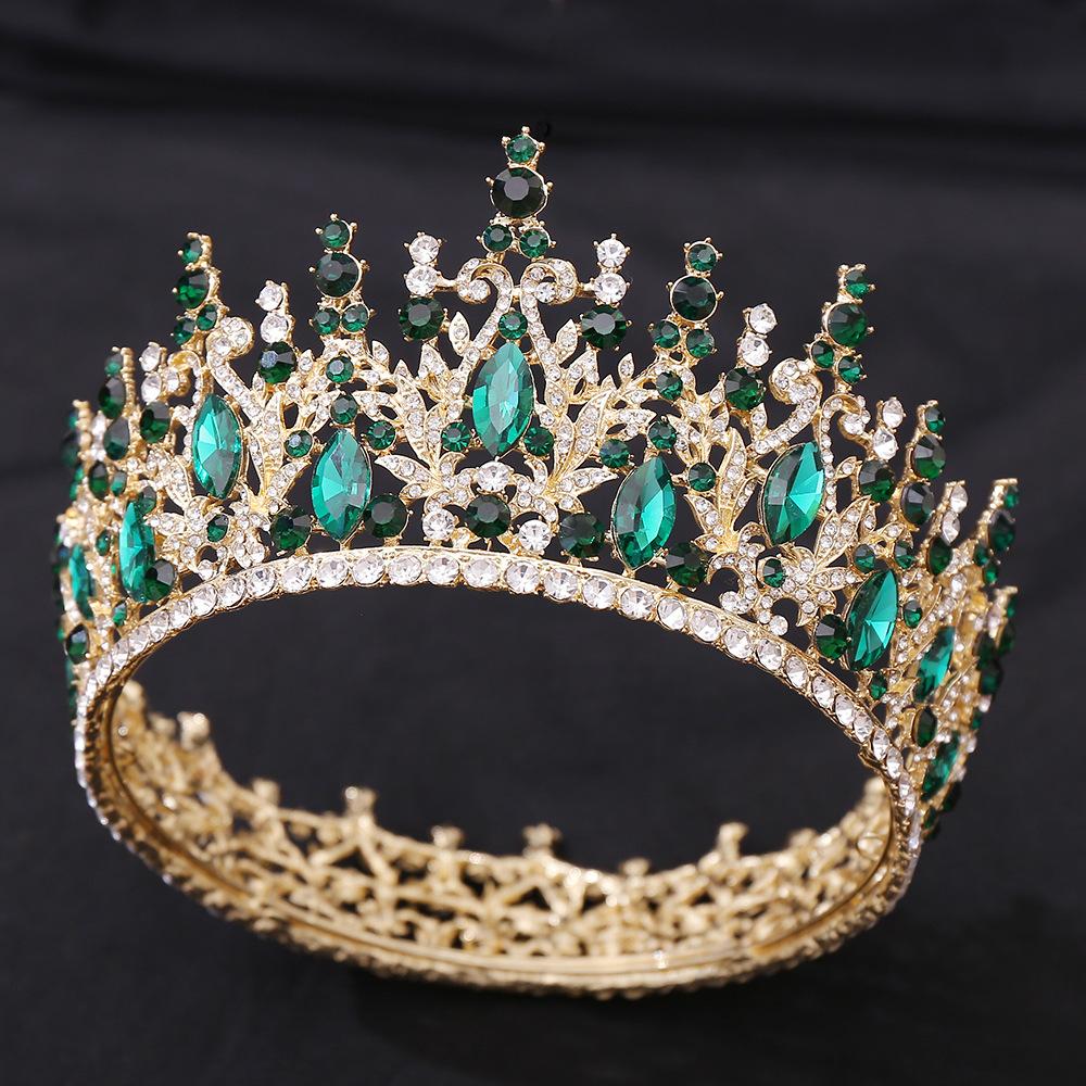 

Новая хрустальная корона для свадебной тиары, сплав в европейском стиле, инкрустированная стразами, круглая корона на день рождения и свадьбу