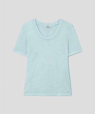 Anggae Scoop Neck Short Sleeve Tshirt Sky Blue