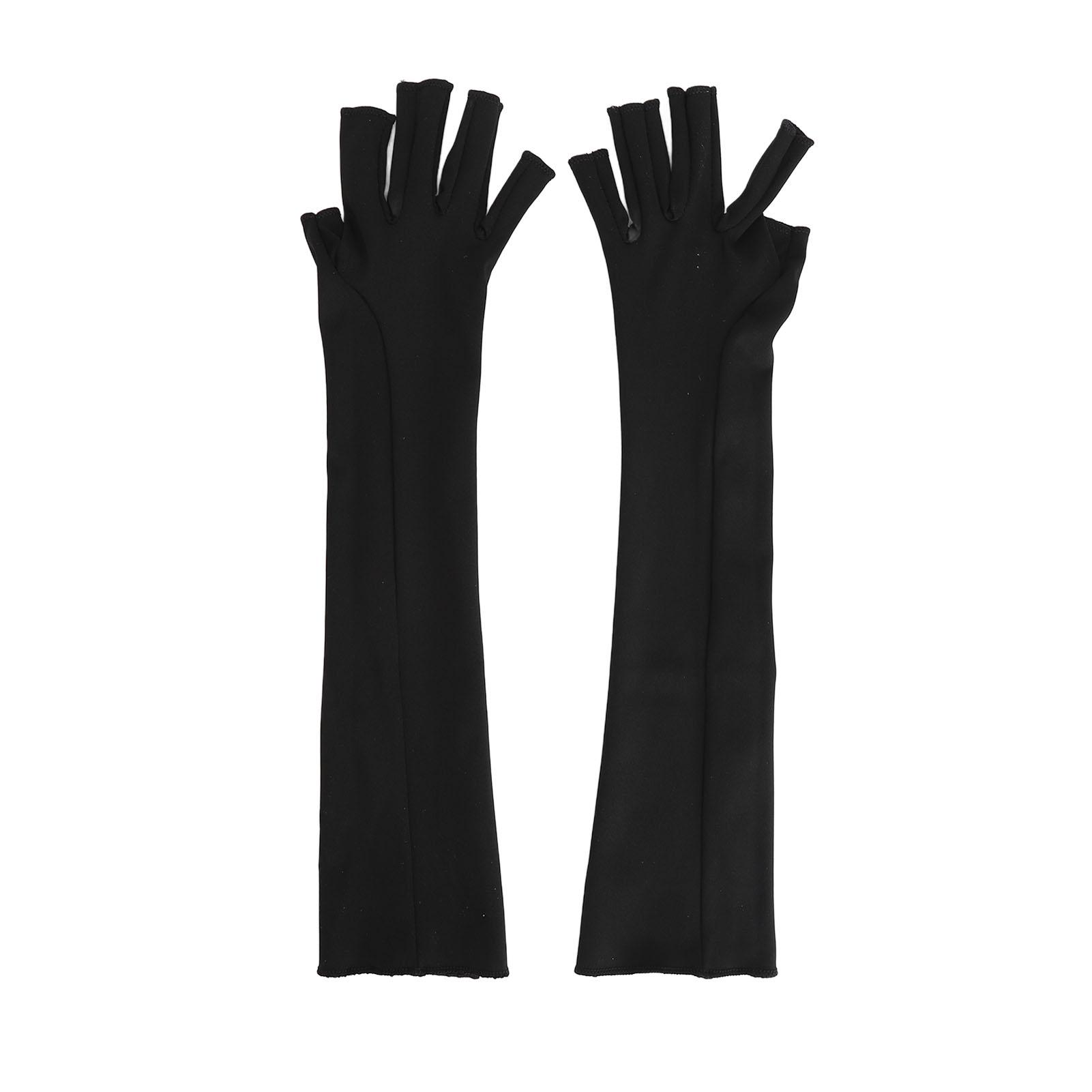 

1 Pair Sleeved Gloves Non Slip Fingerless Full Arm Sleeve Gloves for Women Men M