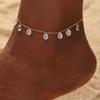 Roestvrij Staal Zirconia Enkelbandje met Kwastjes - Dames Mode Voet Sieraden voor Zomerstrand