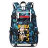 Zaino da Studente con Stampa Anime Motosega Grande Capacità Borsa Scolastica Casual per Bambini Adolescenti